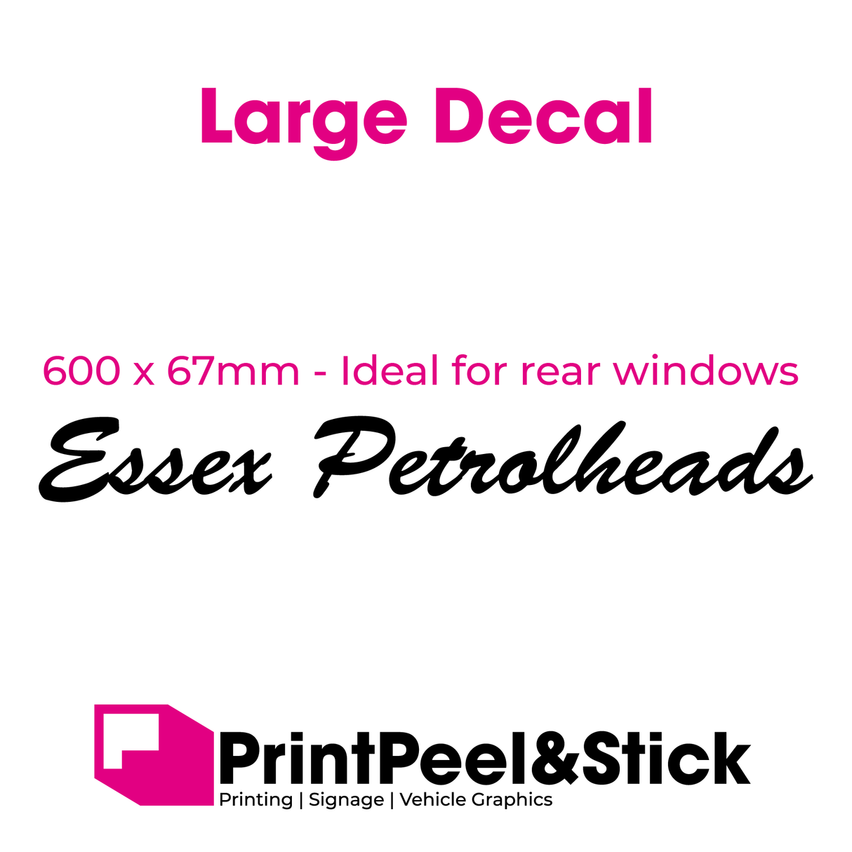 Essex Petrolheads Large Club Decal (Single Decal)