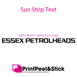 Essex Petrolheads Sunstrip Text - Club Decals / Stickers