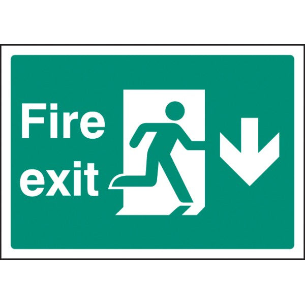 A4 - Fire Exit Down - Safety Sign
