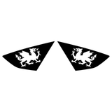 MK3 & 3.5 Focus Wales Flag Rear Window Flag Decal Set (Pair)