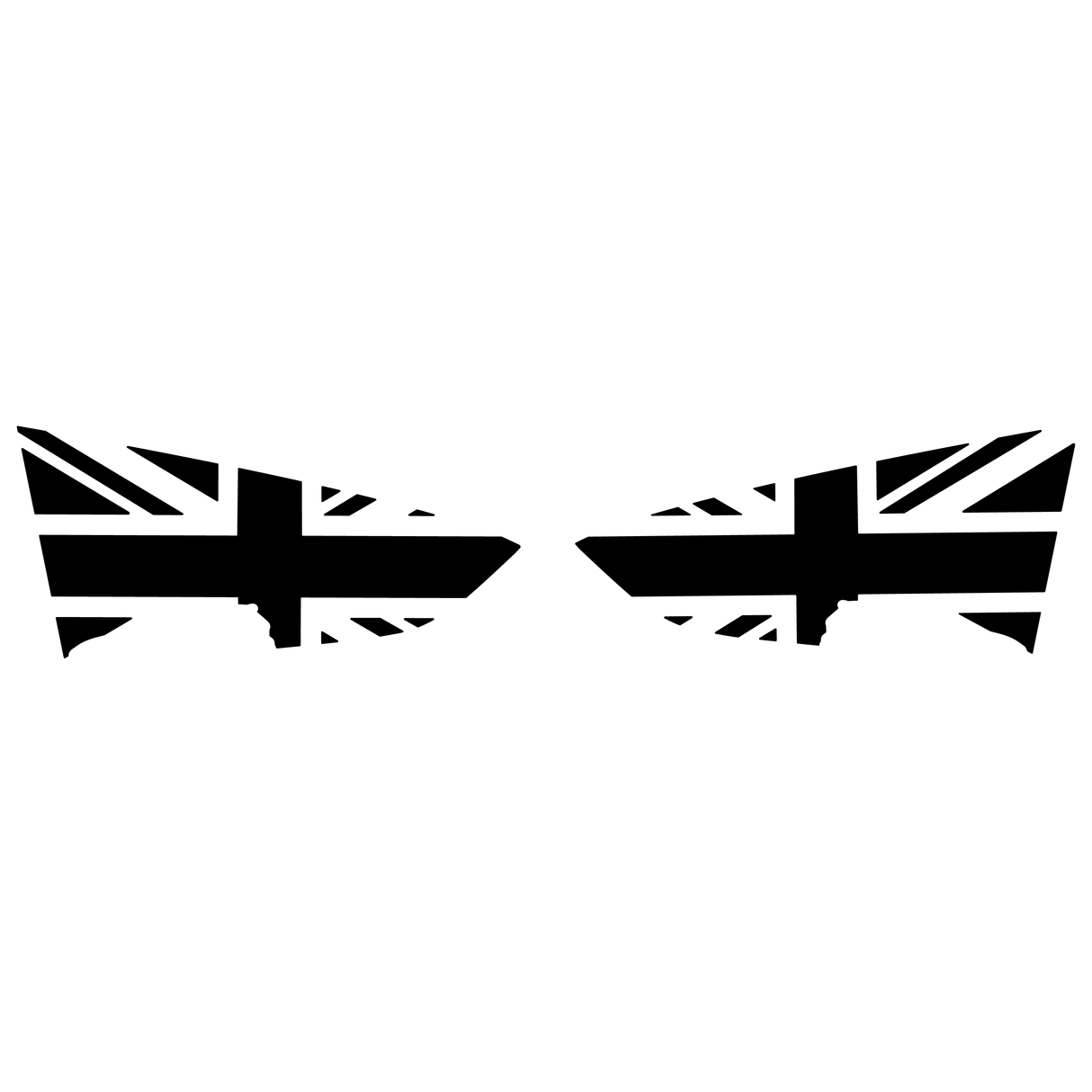 MK4ST Owners Club Focus Union Jack Rear Window Flag Decal Set