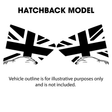 MK4ST Owners Club Focus Union Jack Rear Window Flag Decal Set - Hatchback / Gloss Light Primrose Yellow - Window Flags
