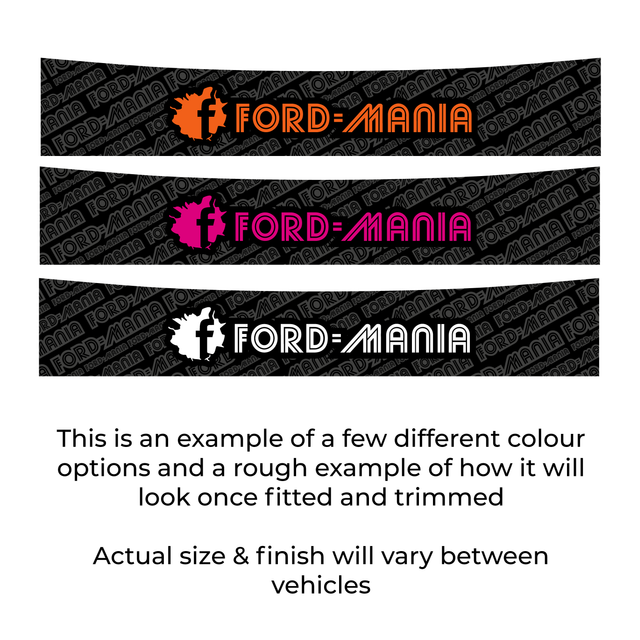 Universal Printed Sunstrip - Ford Mania - Ford Mania Merch