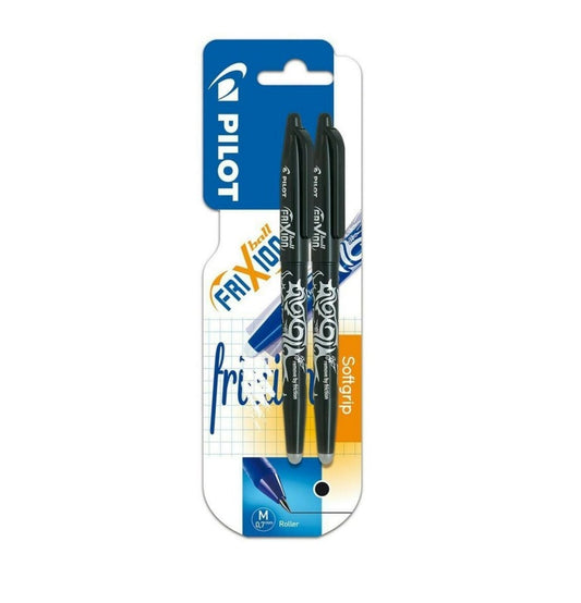 Pilot Frixion Erasable 0.7mm Black Rollerball Pen Pack Of 2