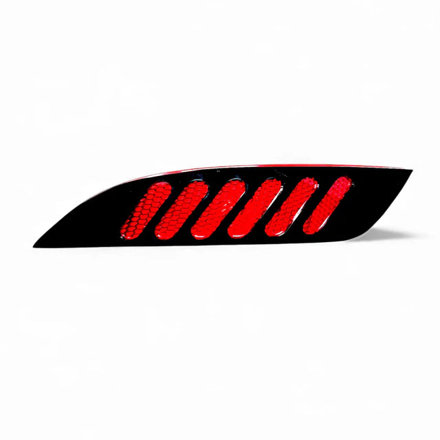 CEUK Rear Bumper Fog/Reflector Guards - Ford Focus MK3.5 ST Line / Zetec S (Facelift Only) - Gloss Black Race Cut (6