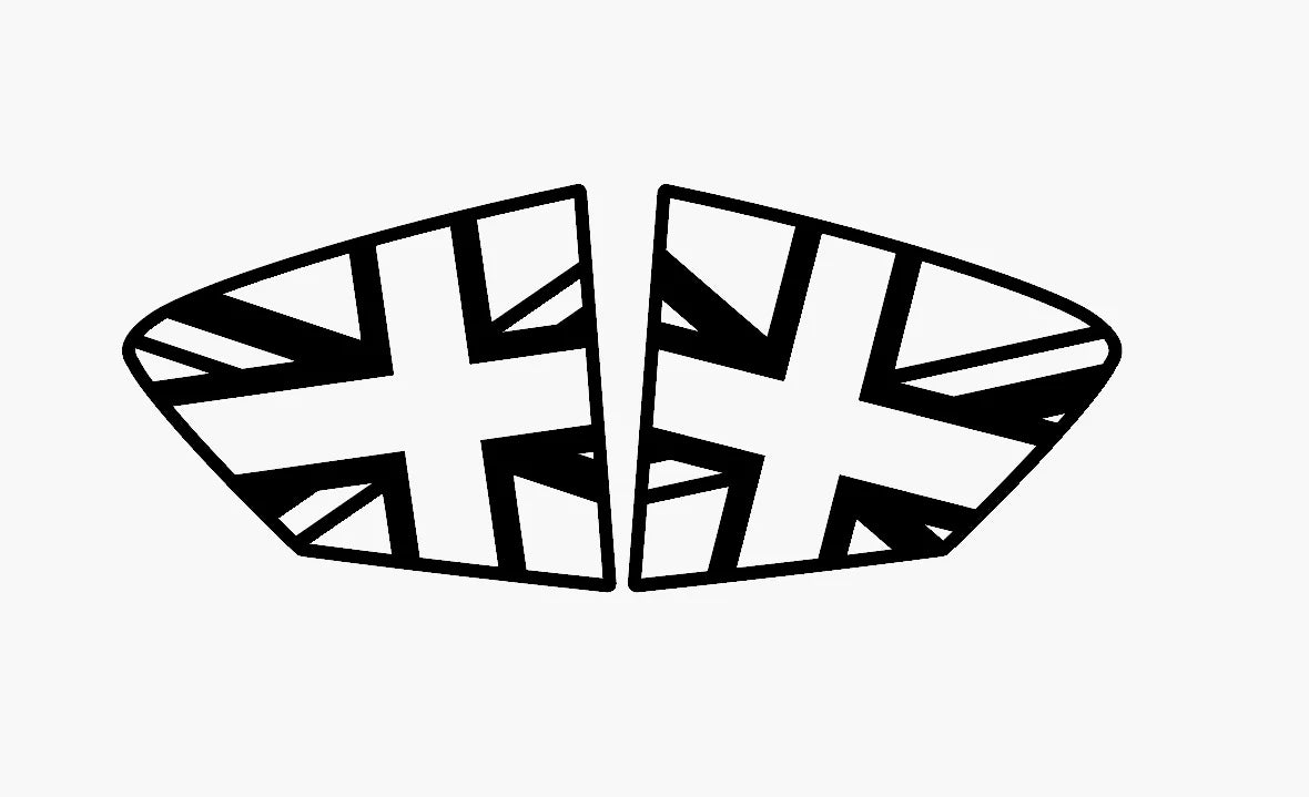 MK4 / 4.5 Ford Focus Rear Quarter Window Panels - Union Jack Design