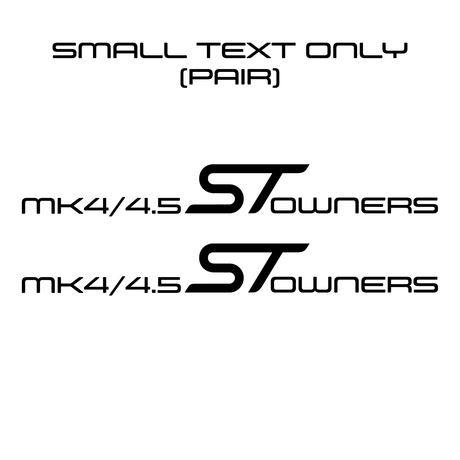 MK4STOC Small Text Only Club Stickers (Pair) - MK4STOC MERCHANDISE
