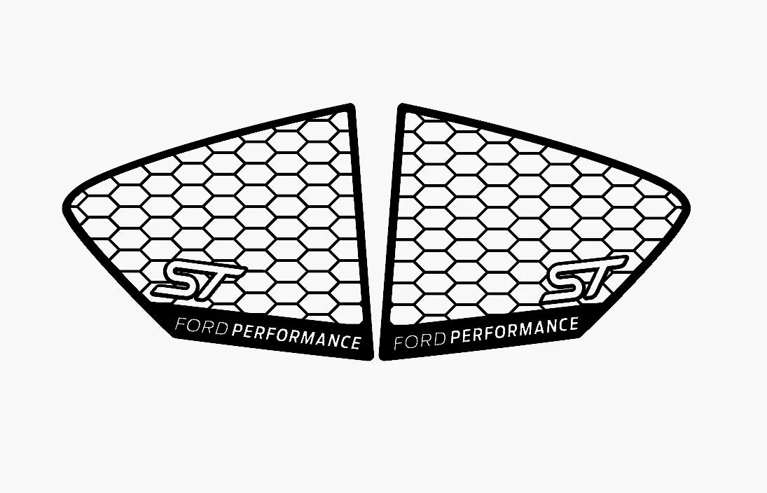 MK4 / 4.5 Ford Focus Rear Quarter Window Panels - Ford Performance HEX Design (Multiple Choices)