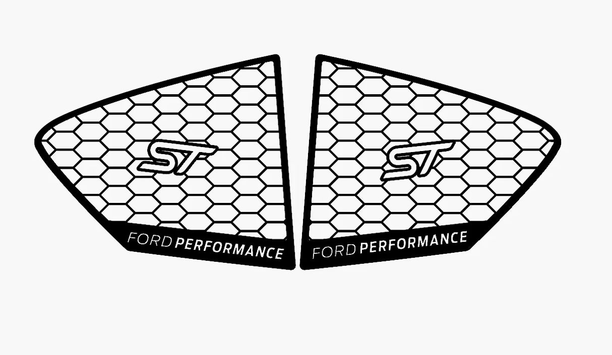 MK4 / 4.5 Ford Focus Rear Quarter Window Panels - Ford Performance HEX Design (Multiple Choices)