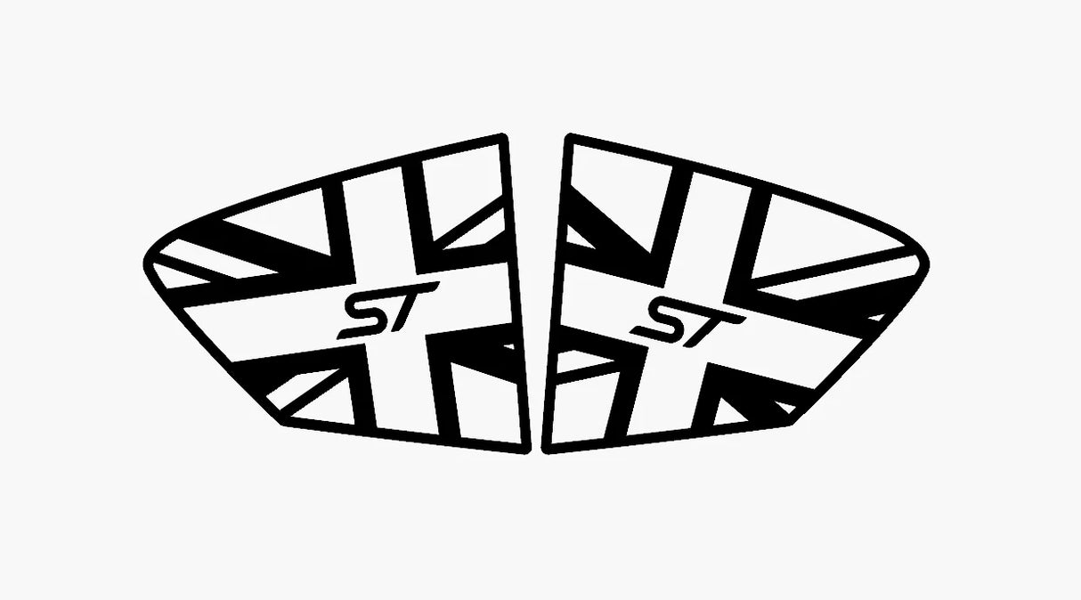 MK4 / 4.5 Ford Focus Rear Quarter Window Panels - Union Jack Design