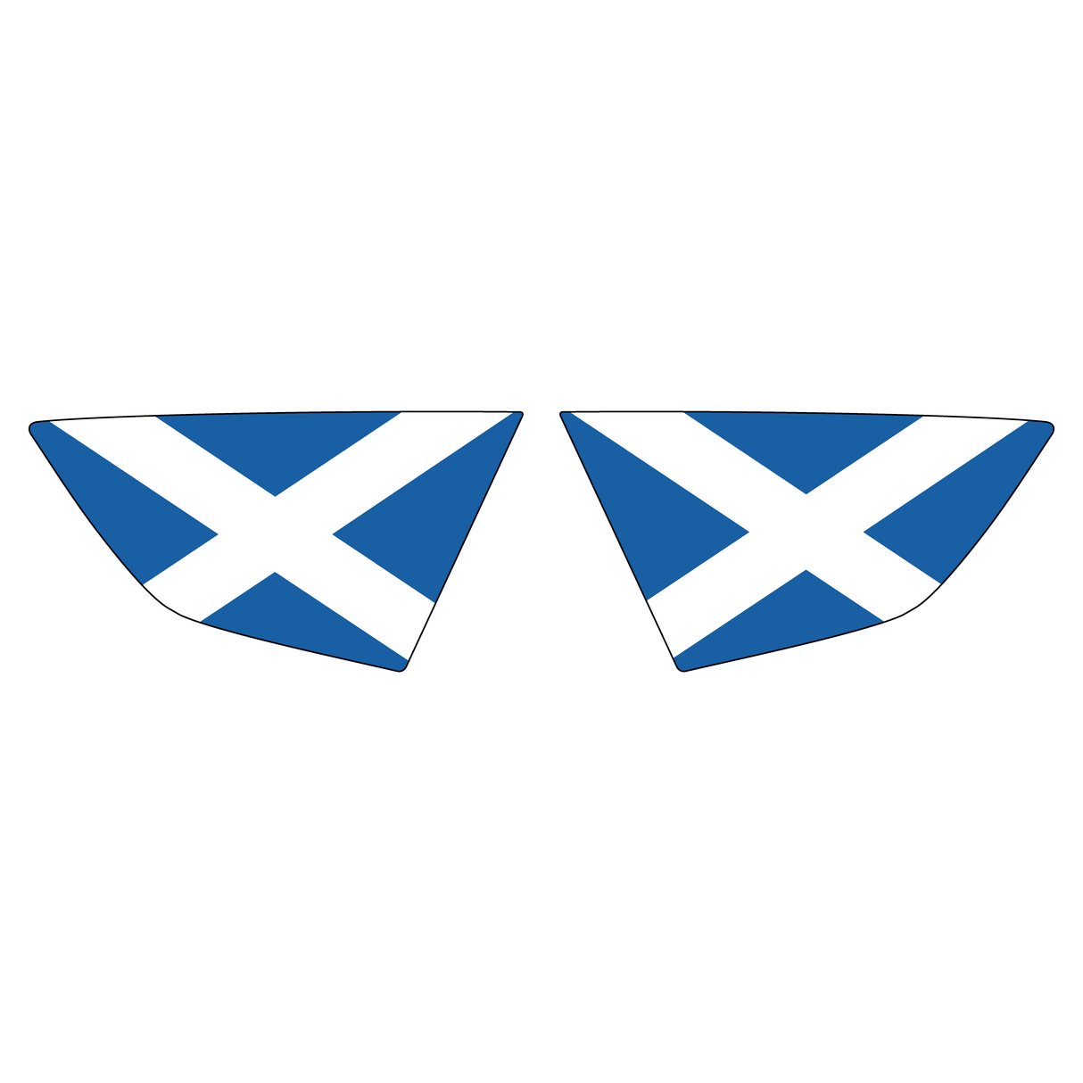 Mk2 & 2.5 Kuga Scottish Flag Rear Window Flag Decal Set (Pair)