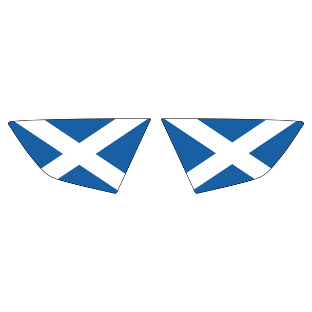 Mk2 & 2.5 Kuga Scottish Flag Rear Window Flag Decal Set (Pair) - Window Flags
