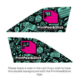 Shark Fin Aerial Decal Sticker - Set of 2 (Various Brand Logos)