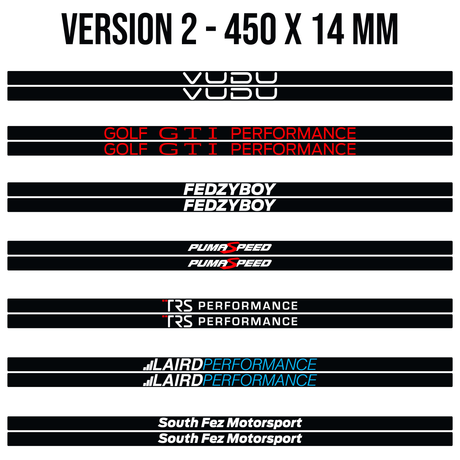 License Plate Holder Bottom Sticker / Decal (Pair)