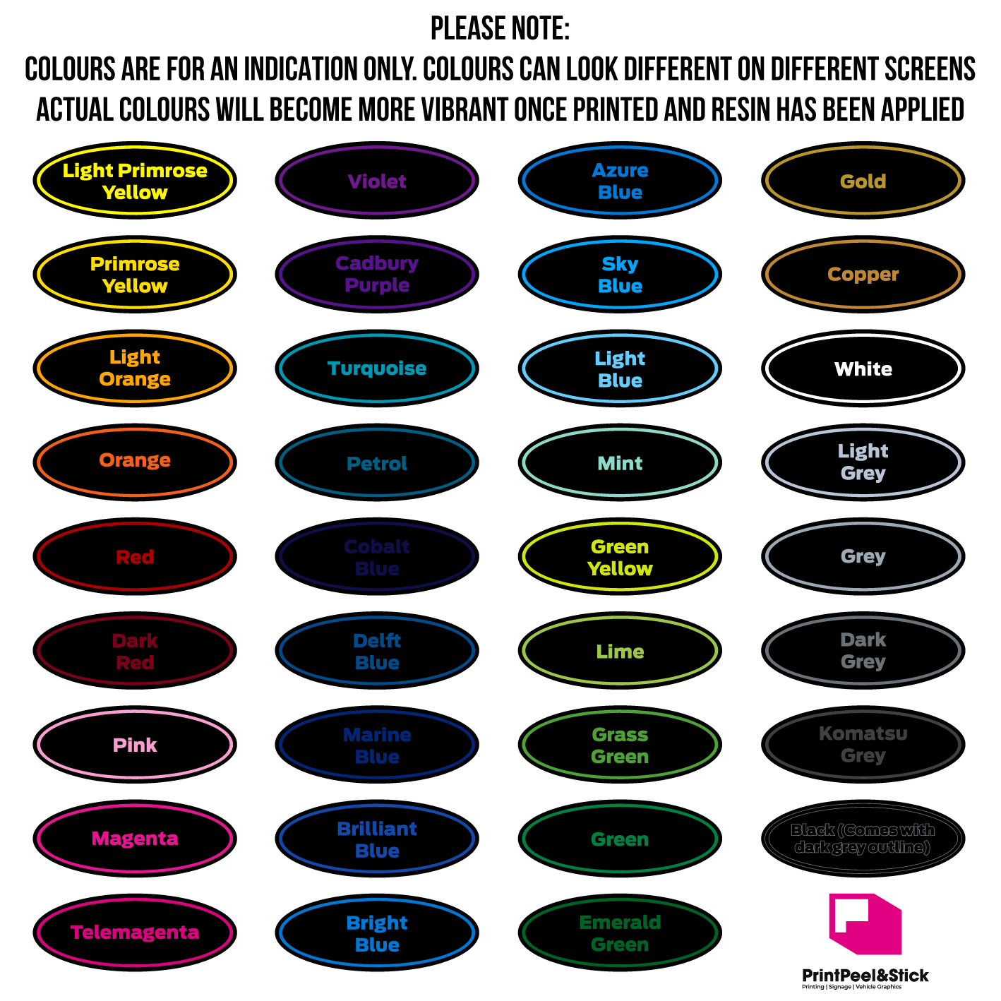 "Oval" Ford Gel Badge Overlays - Mk2.5 Puma GEN E ONLY