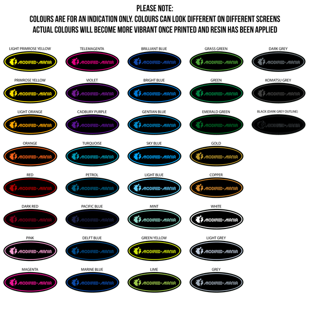 Modified Mania Gel Badge Overlays - Ford Mania Merch