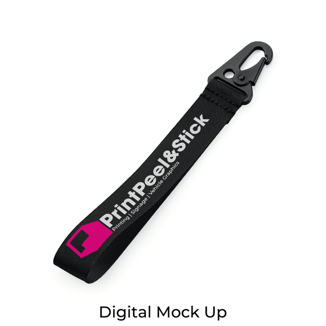 PrintPeel&Stick Key Clip - Black Clip with White Logo - PPS Merchandise