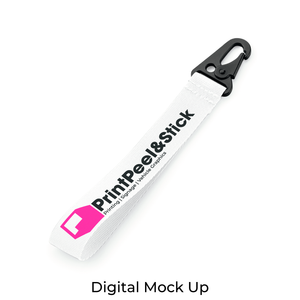 PrintPeel&Stick Key Clip - White Clip with Black Logo - PPS Merchandise