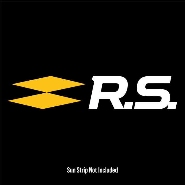 Renault ’RS’ Sunstrip Text - Sun Strip Text