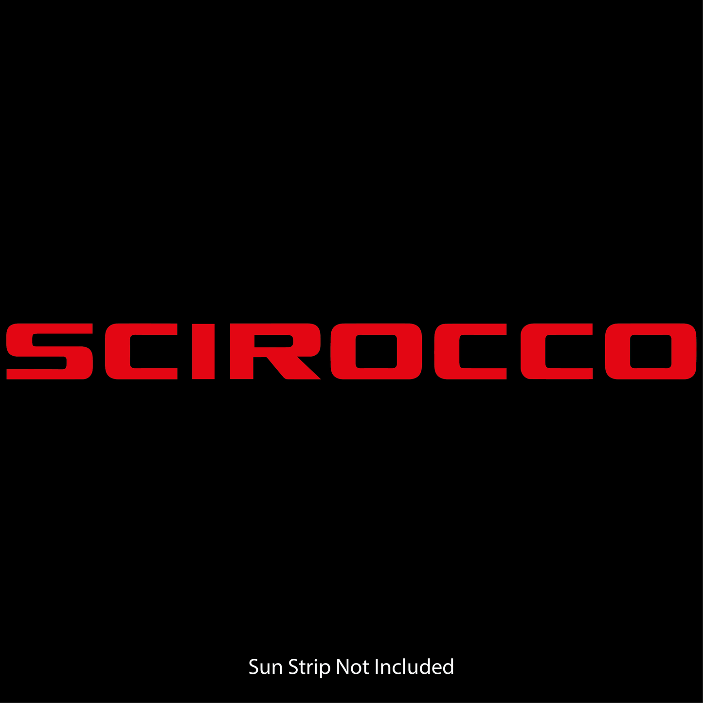 VW Scirocco Sun Strip Text