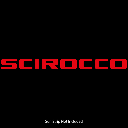 VW Scirocco Sun Strip Text