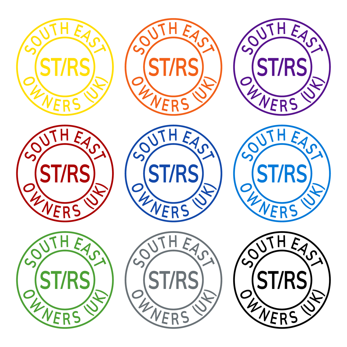 South East ST/RS Owners (UK) club decal Sticker - Round Style - Club Decals / Stickers