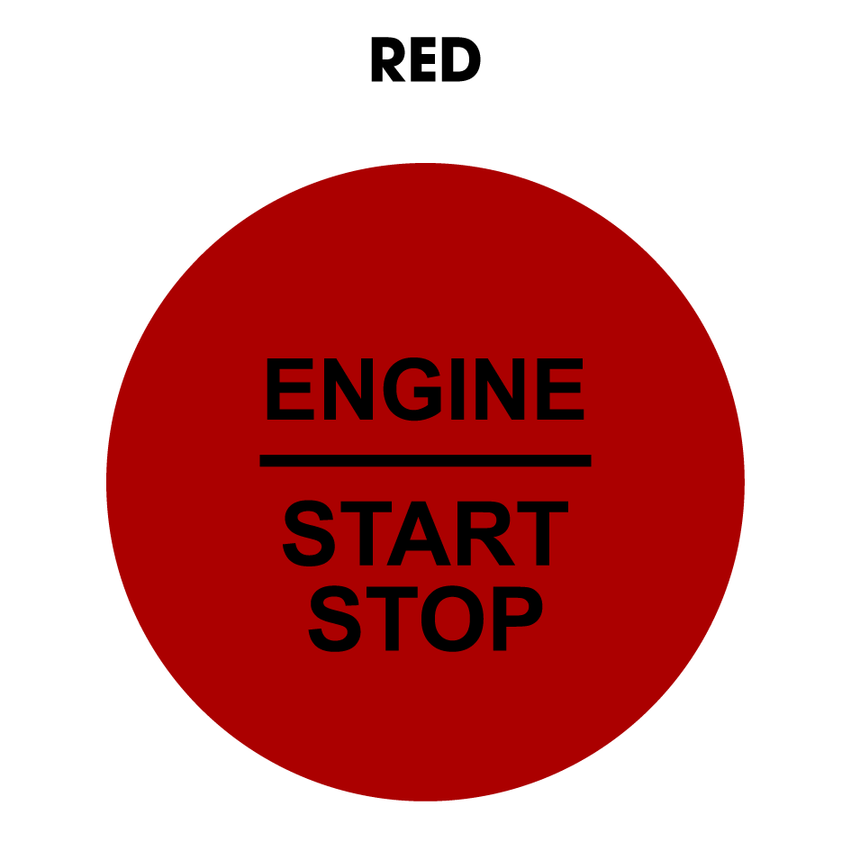 28mm "Engine Start Stop" Button Gel Badge
