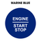 28mm "Engine Start Stop" Button Gel Badge