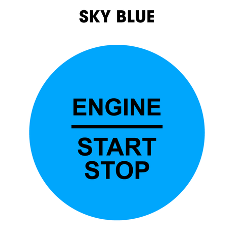 28mm "Engine Start Stop" Button Gel Badge