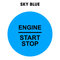 28mm "Engine Start Stop" Button Gel Badge