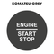 28mm "Engine Start Stop" Button Gel Badge
