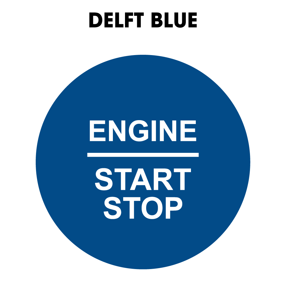 28mm "Engine Start Stop" Button Gel Badge
