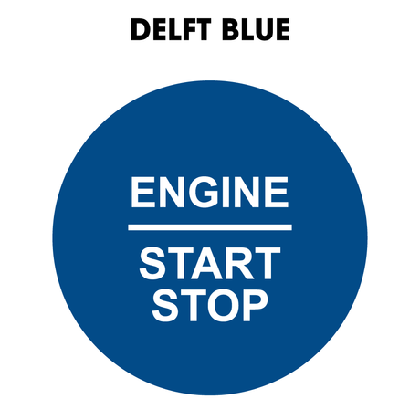 28mm "Engine Start Stop" Button Gel Badge