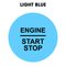 28mm "Engine Start Stop" Button Gel Badge