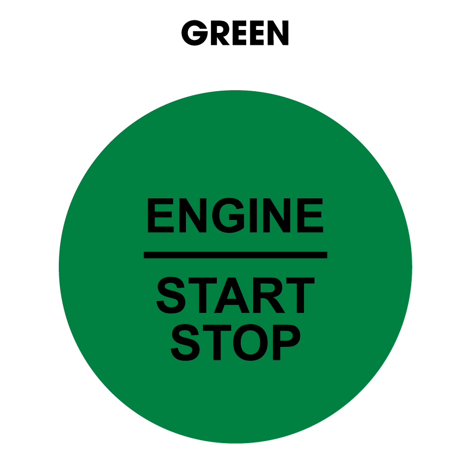 28mm "Engine Start Stop" Button Gel Badge