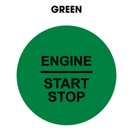 28mm "Engine Start Stop" Button Gel Badge