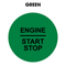 28mm "Engine Start Stop" Button Gel Badge