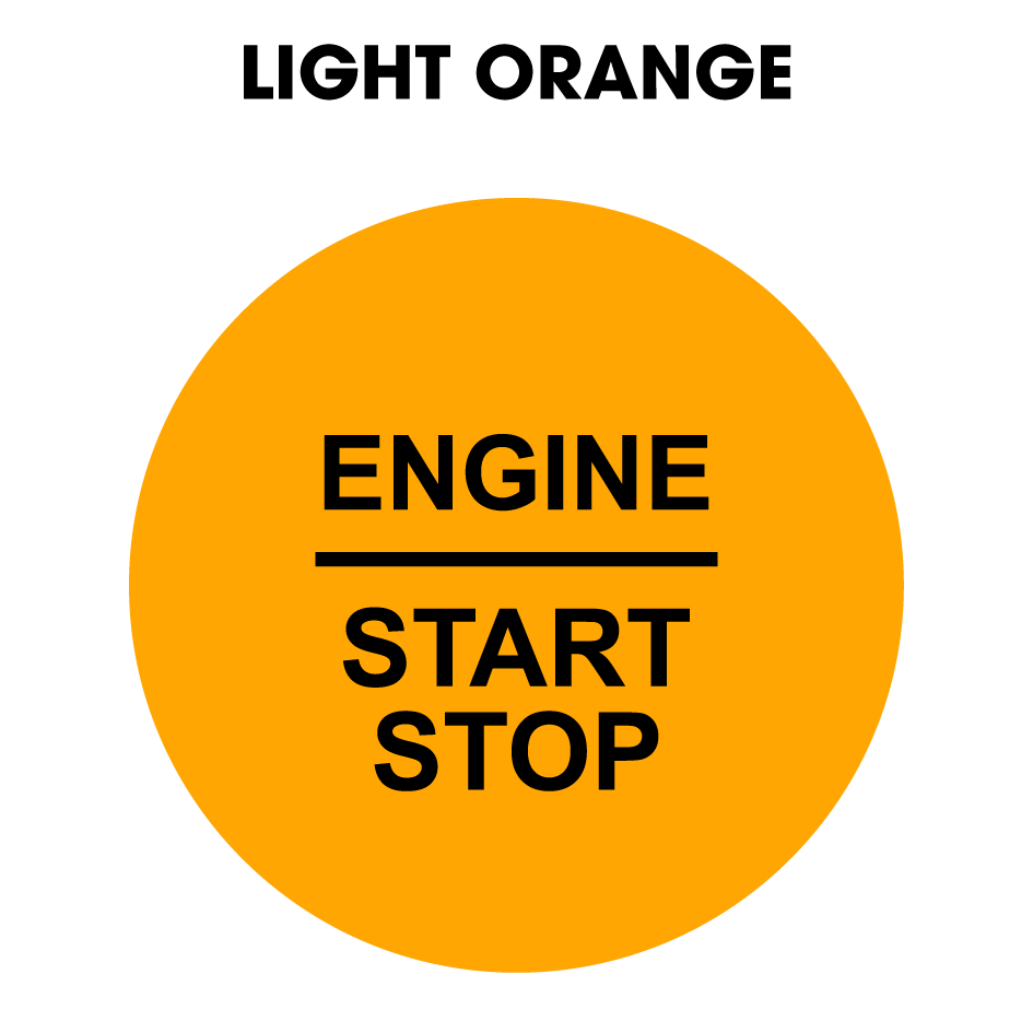 28mm "Engine Start Stop" Button Gel Badge
