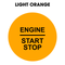 28mm "Engine Start Stop" Button Gel Badge