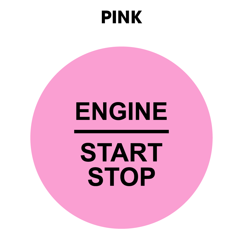 28mm "Engine Start Stop" Button Gel Badge