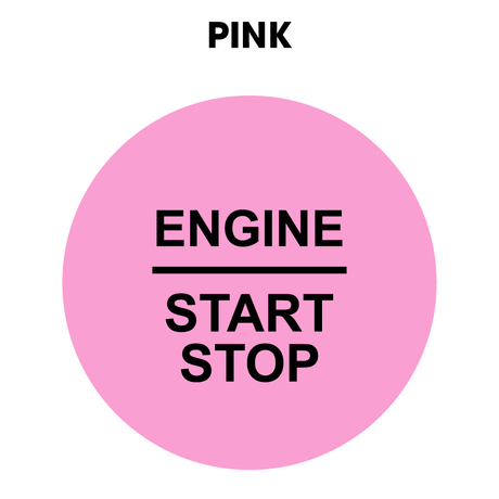 28mm "Engine Start Stop" Button Gel Badge