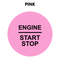 28mm "Engine Start Stop" Button Gel Badge