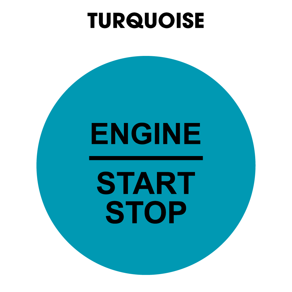 28mm "Engine Start Stop" Button Gel Badge