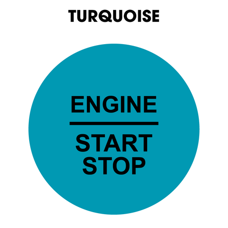 28mm "Engine Start Stop" Button Gel Badge