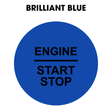 28mm ’Engine Start Stop’ Button Gel Badge - Brilliant Blue - Ignition Button Gel Badges