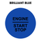 28mm "Engine Start Stop" Button Gel Badge