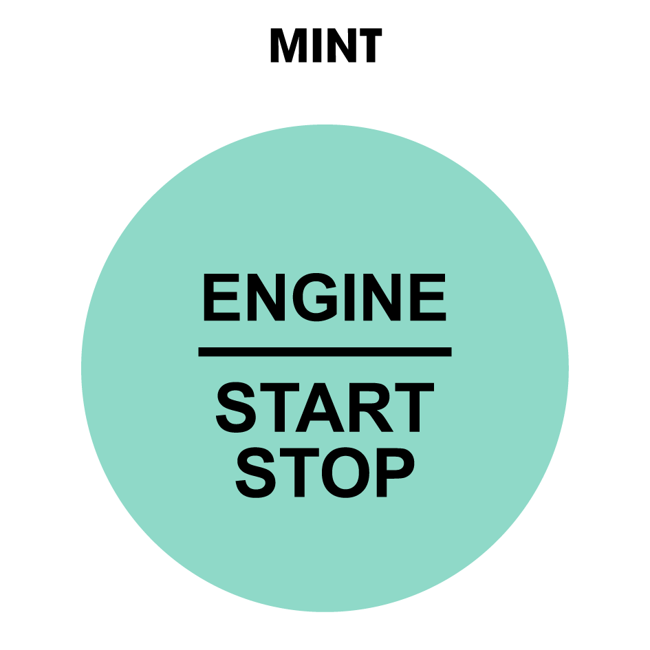 28mm "Engine Start Stop" Button Gel Badge