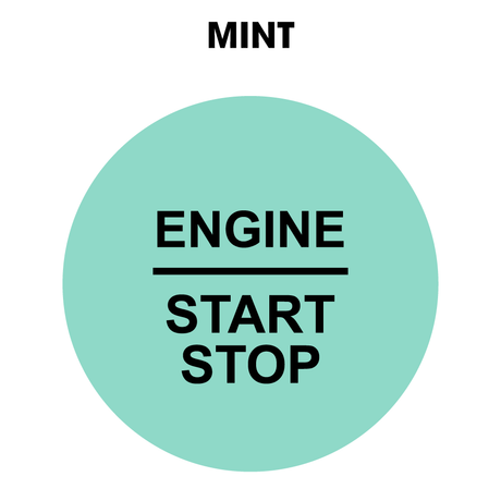 28mm "Engine Start Stop" Button Gel Badge