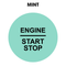 28mm "Engine Start Stop" Button Gel Badge