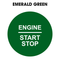28mm "Engine Start Stop" Button Gel Badge